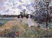 Claude Monet A Walk near Argenteuil oil